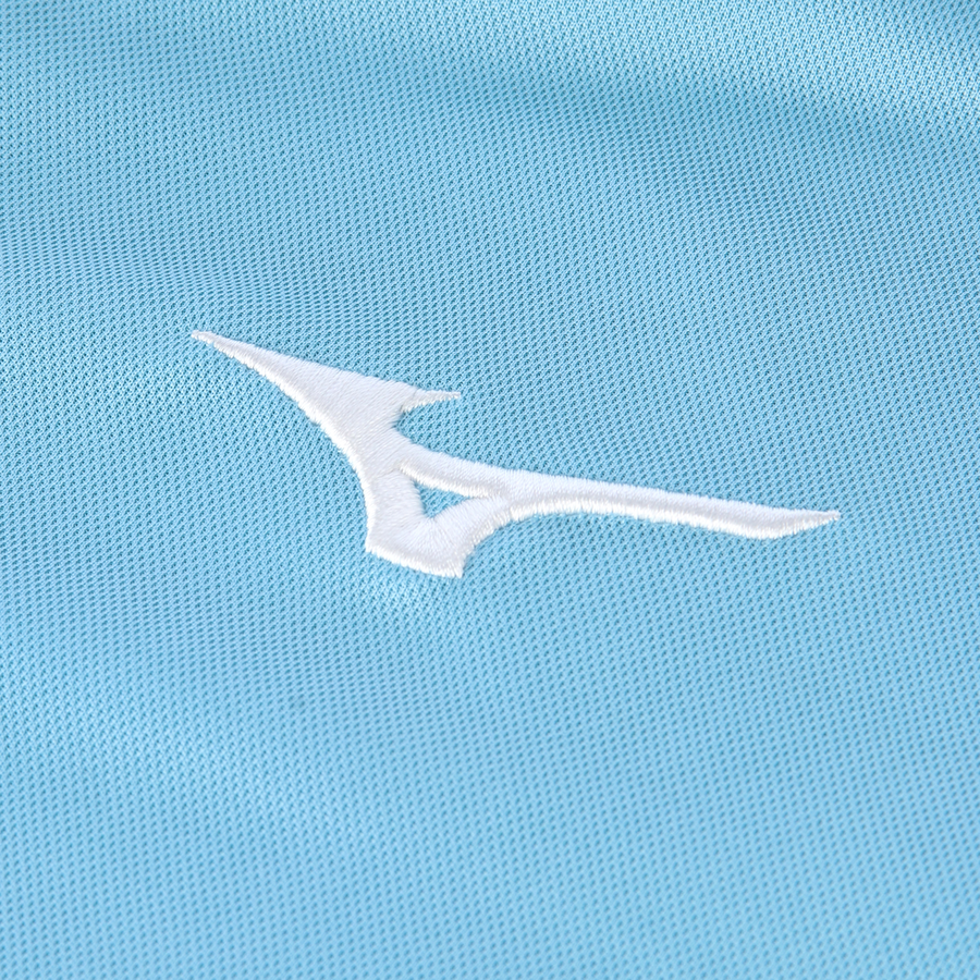 Mizuno Polyester Polo S.S. Lazio Men Retro Blue